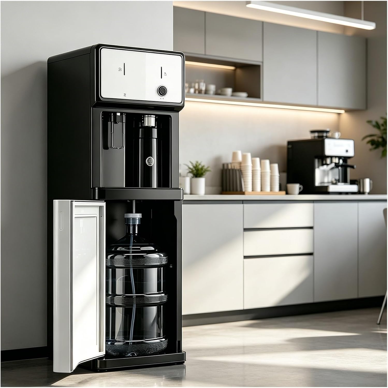 Floor Standing Bottom Loading Water Dispenser,Bottled Water Cooler Chiller Machine,3 Temperatures,Silent Operation Waters Cooler for Living Room