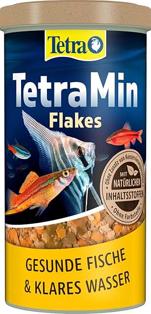 TetraMin Flakes - Fischfutter in Flockenform für alle Zierfische, ausgewogene Mischung für gesunde Fische und klares Wasser, 1 L Dose product image