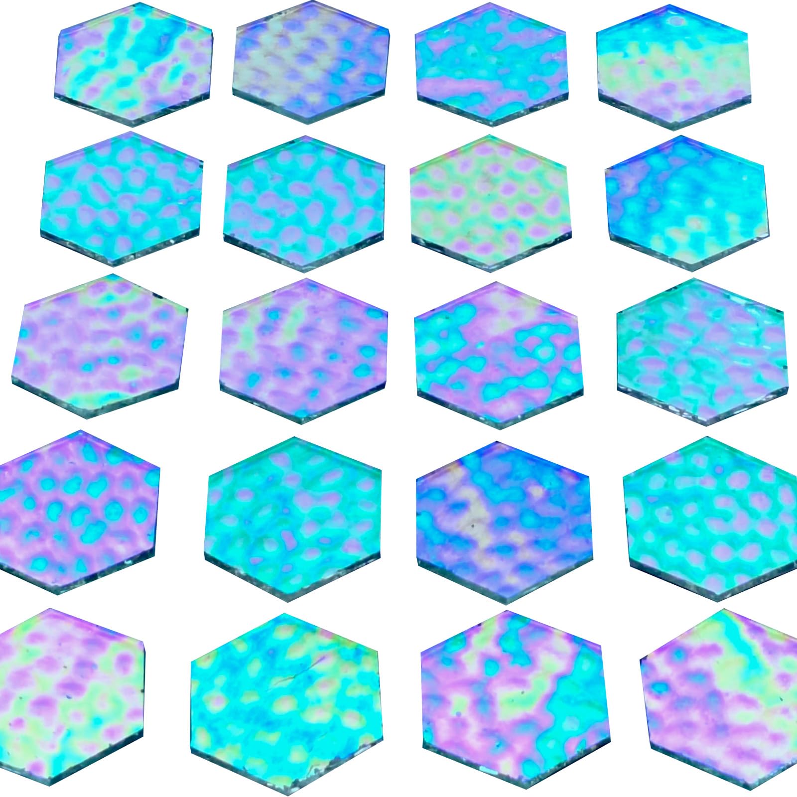 Amazon.com: 1 Inch Edge Length Hexagon Stained Glass Pieces (20pcs