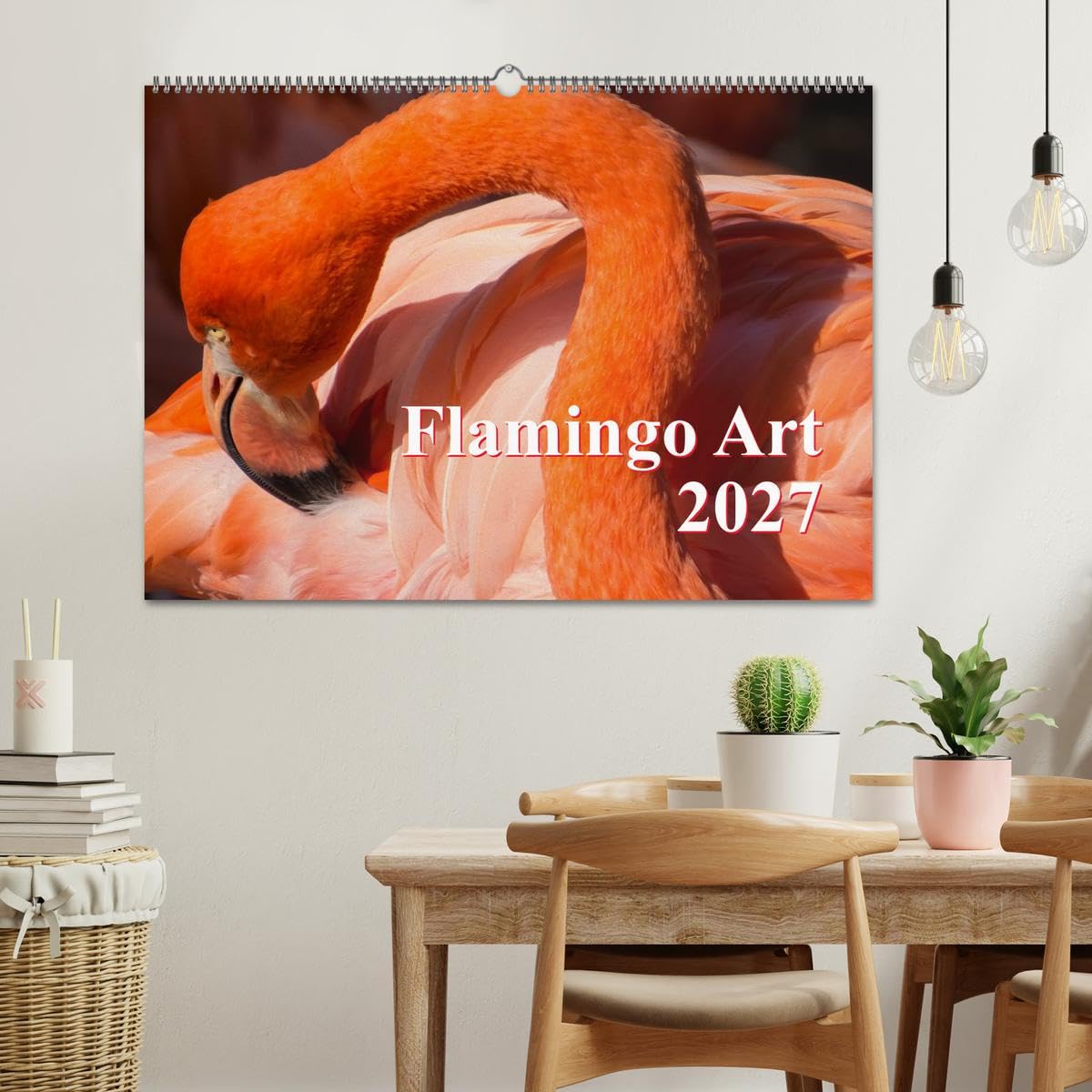 CALVENDO - Flamingo Art 2027 (Wandkalender 2027 DIN A2 quer), Monatskalender: Flamingo Art - Ein absoluter Blickfang im Büro und zu Hause