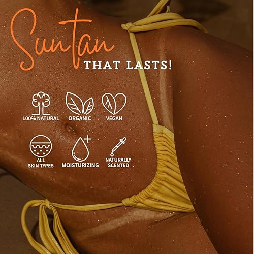 Miniatura 4 de Brazi Bronze Aceite de bronceado 100% natural y orgánico, aceite hidratante para el cuidado solar, aceite de bronceado al aire libre, Accelertor de