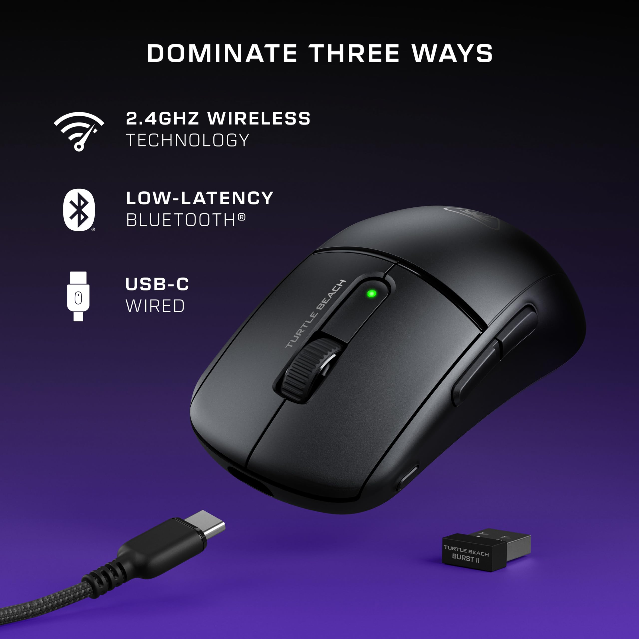 Turtle Beach Burst II Air – Kabellose 2,4-GHz-Gaming-Maus 
