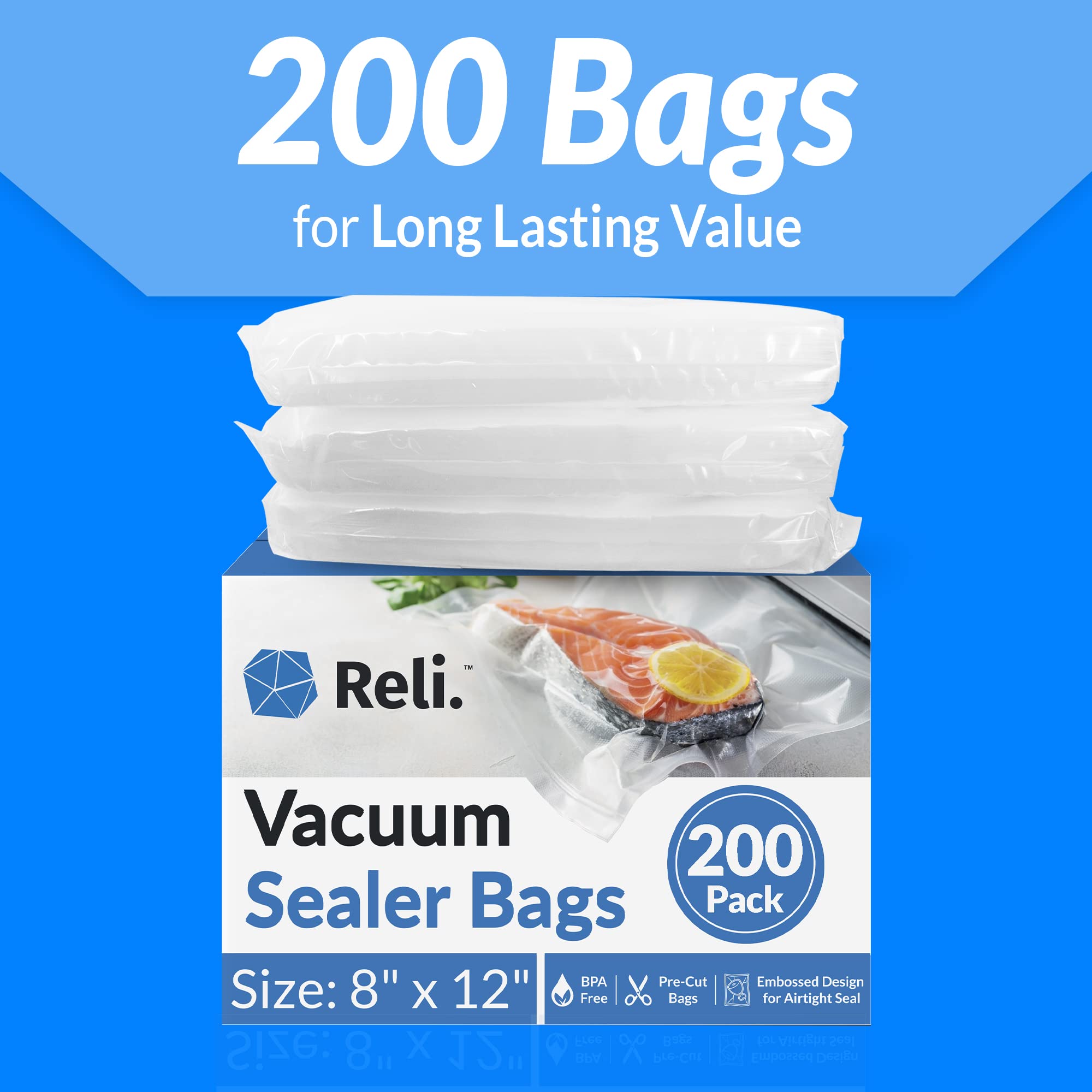 Bolsas selladoras al vacío 8x12 pulgadas 200cspk