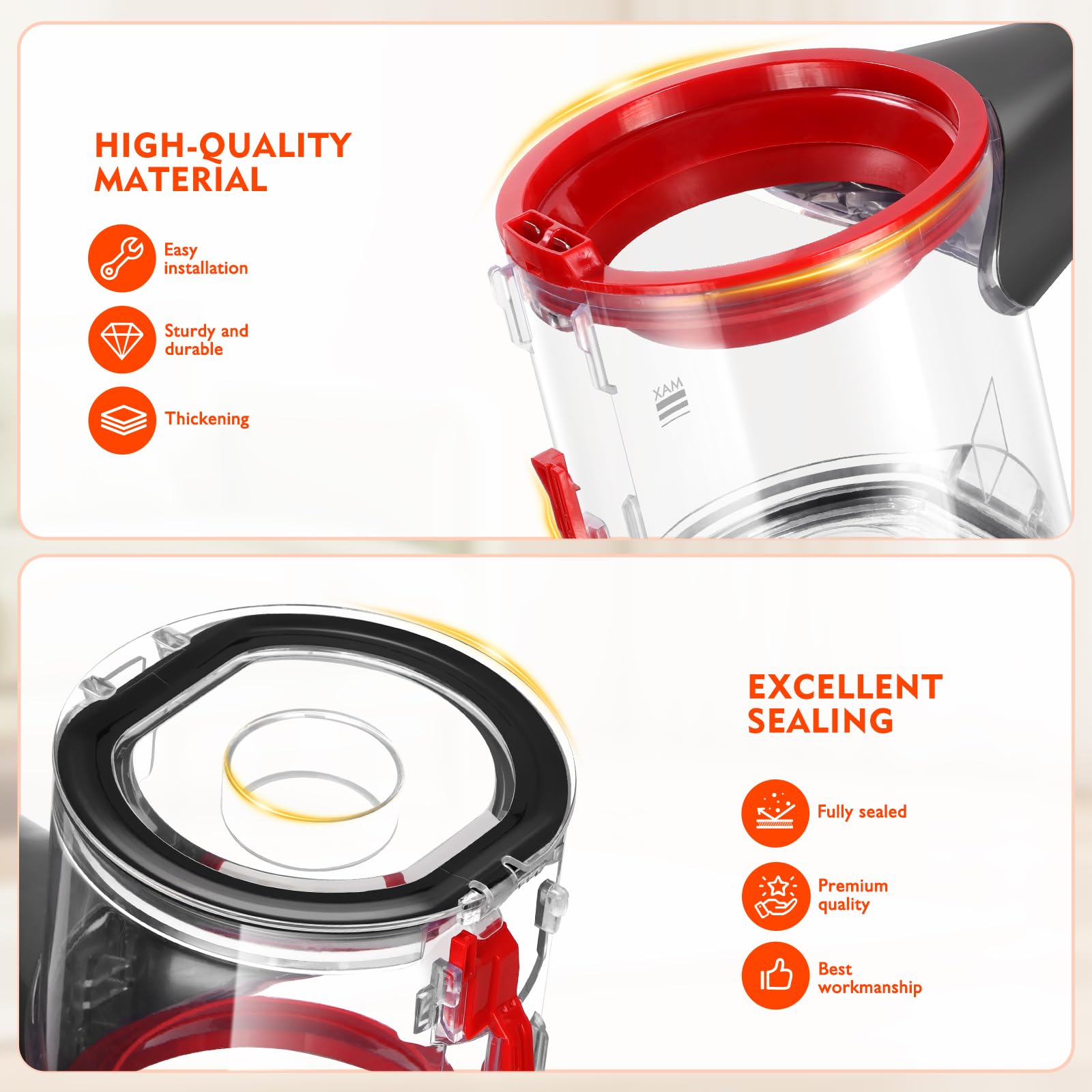 Dyson V7 V8 Dust Bin Replacement - Upgrade Now -5 Dyson V7 V8 Dust Bin Replacement - Upgrade Now -5