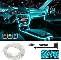 Vista 15 de ABALDI El Wire - Luces LED de neón para el interior del automóvil, kits de iluminación ambiental para Navidad, Halloween, decoración de automóvil