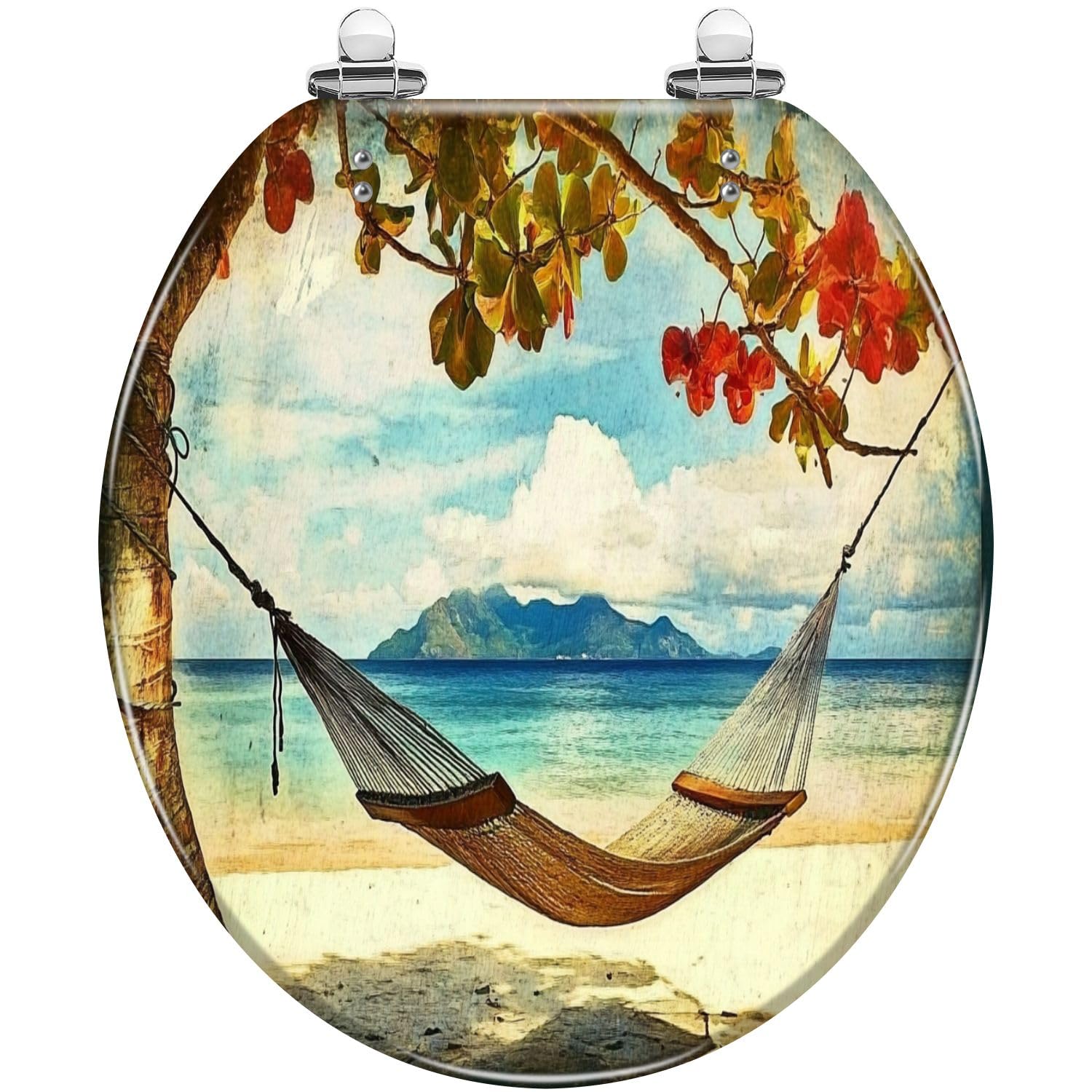 Asiento de inodoro redondo para baño
