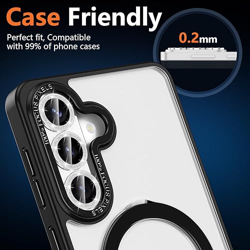 Vista 1103 de para Samsung Galaxy Z Flip 7 Protector de Lente de Cámara, Cubierta de Lente de Vidrio Templado con Anillo de Metal Individual, [Fuerte Adhesión] 1