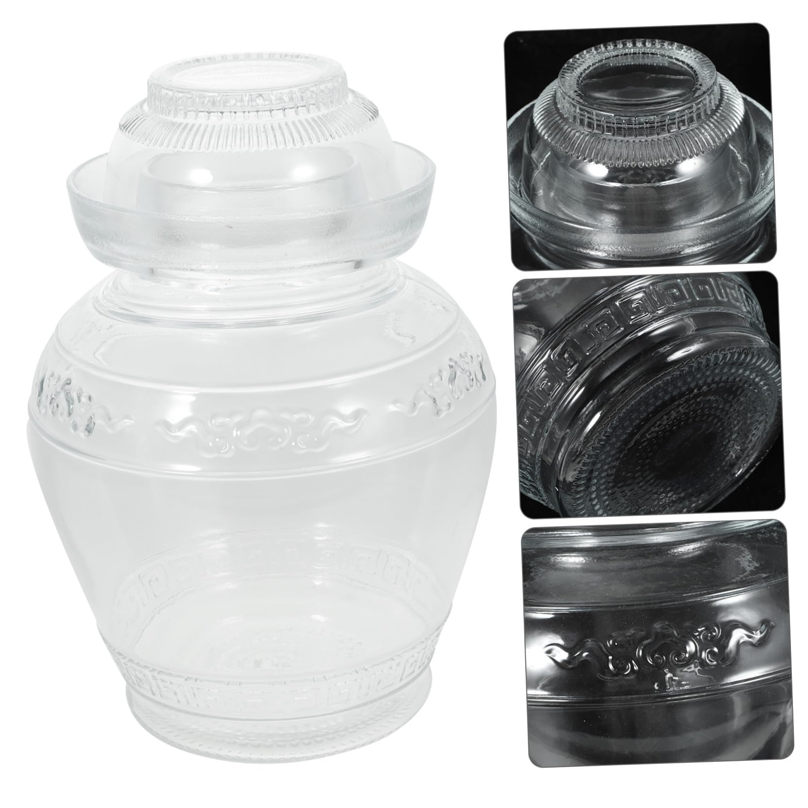 Glas Vorratsdose Große Kapazität Küchen Aufbewahrungsbehälter für Einmachgläser Pickles Fermentieren Luftdicht Bpa frei Transparent Glasbehälter für Trockenfrüchte und Gemüse