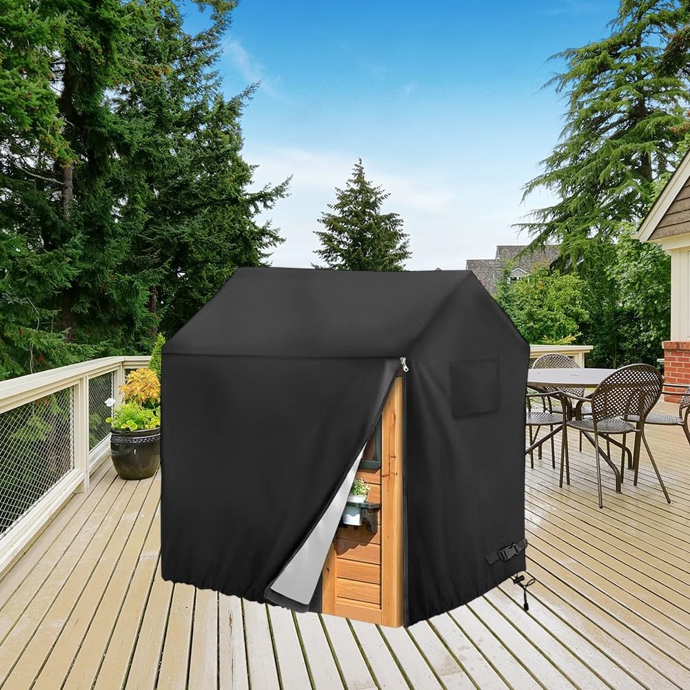 Niceminiwall Outdoor Spielhaus Wasserdichte Abdeckplane 210D Outdoor Kinder Spielhaus Abdeckung Wasserdicht Sonnenschutz Abdeckung Geeignet Für Garten (145*145*160cm)