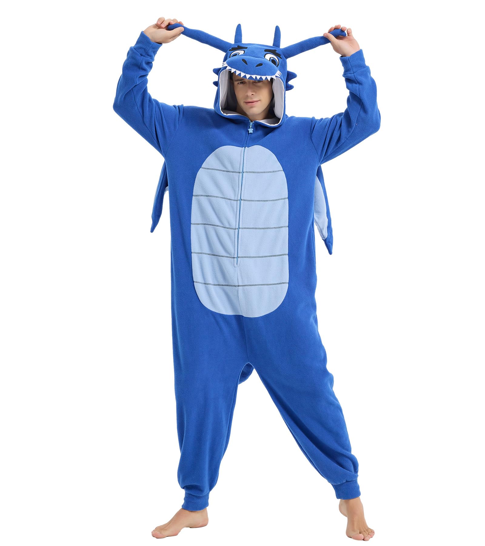Pijama de dragón para adultos, disfraz de Halloween, ropa de dormir de una pieza