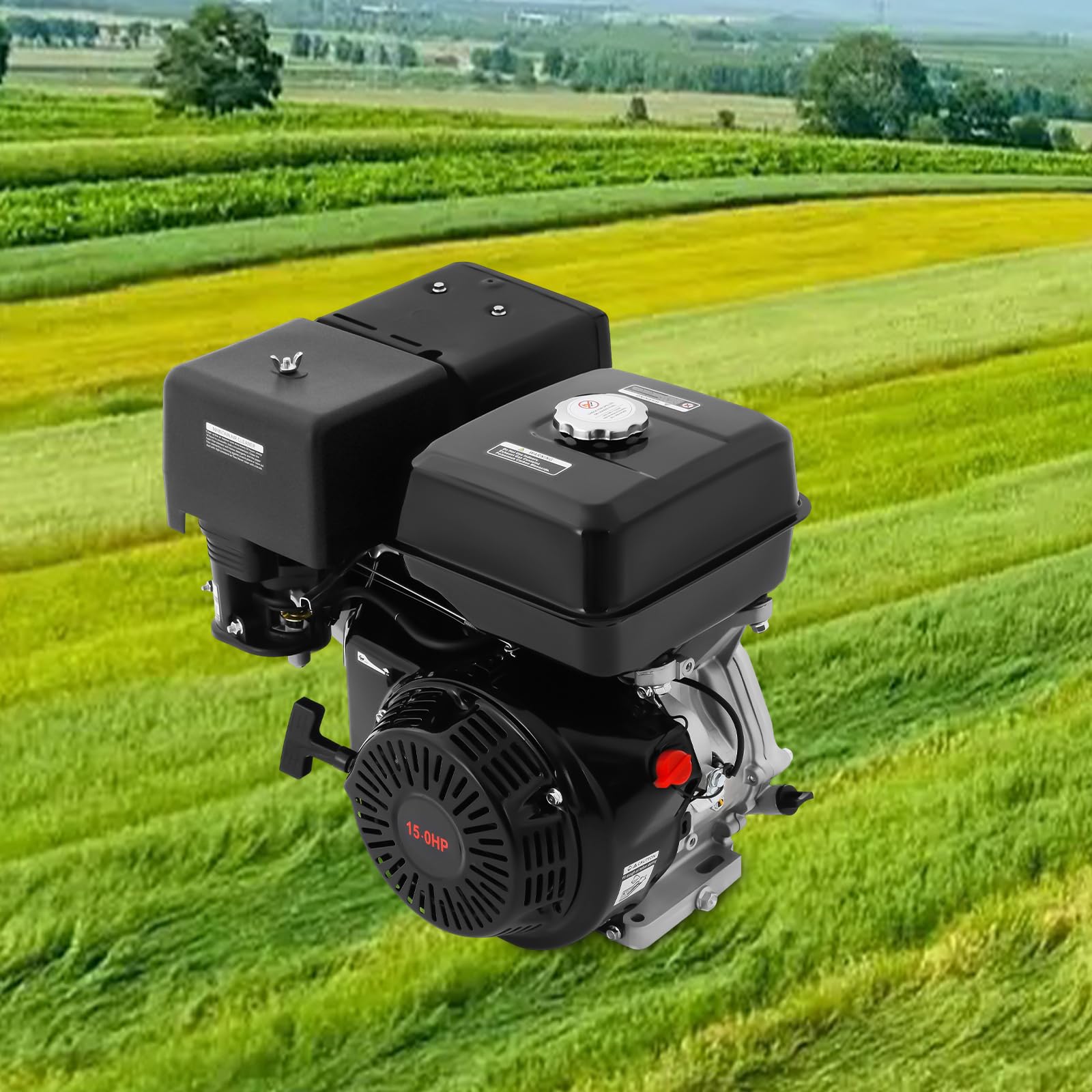 15hp Gasleitungsmotor 4 Takt OHV Motor 420cc Horizontaler Schaft Benzinmotor Elektronik Start