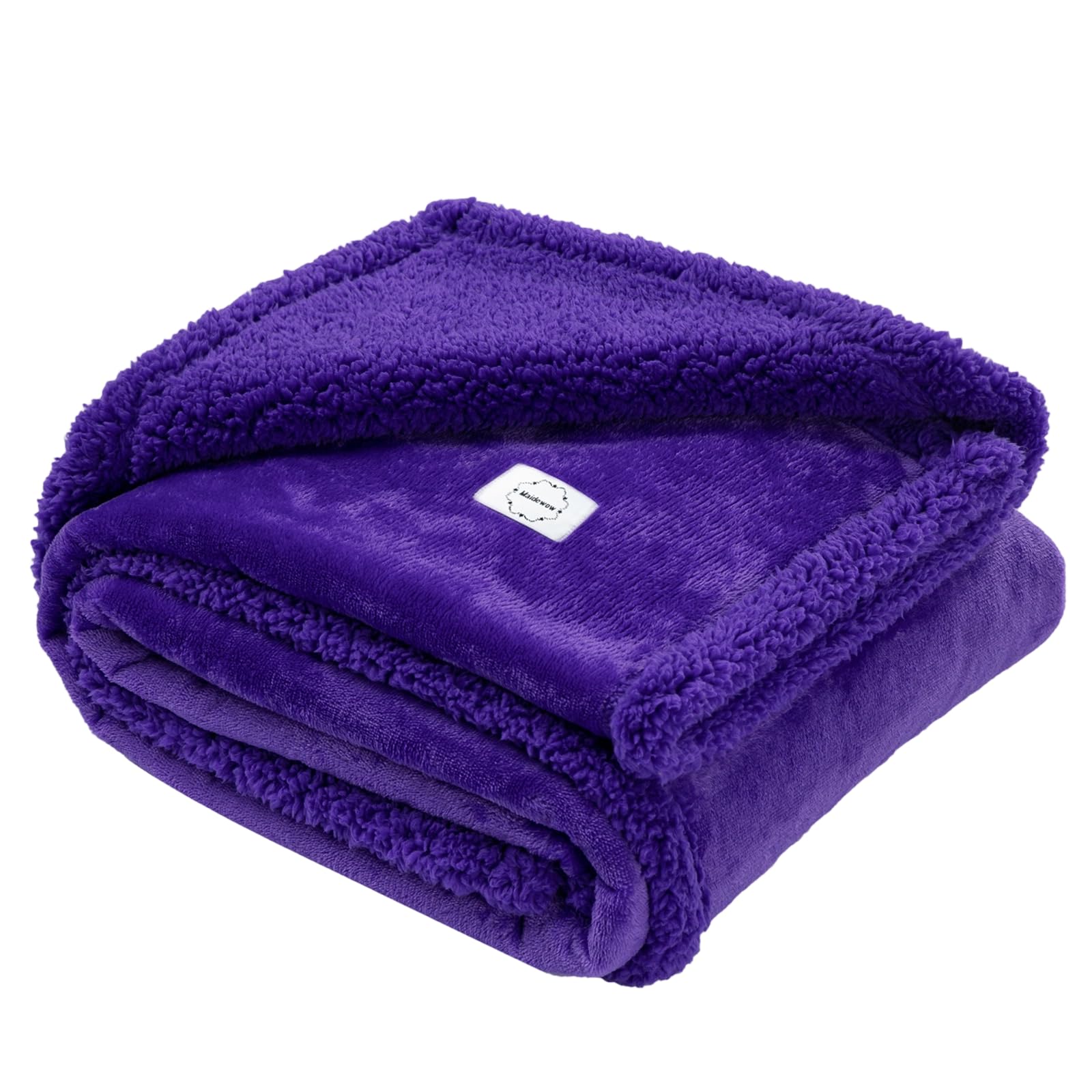 Purple Waterproof Pet Calming Blanket for Dogs Fluffy Dog Bed Cover Puppy Pets Blankets Leakproof Sofa Couch Washable Cover Doggie Cat Fluffy Lavender Mats for Warm-Purple,L-65x57in