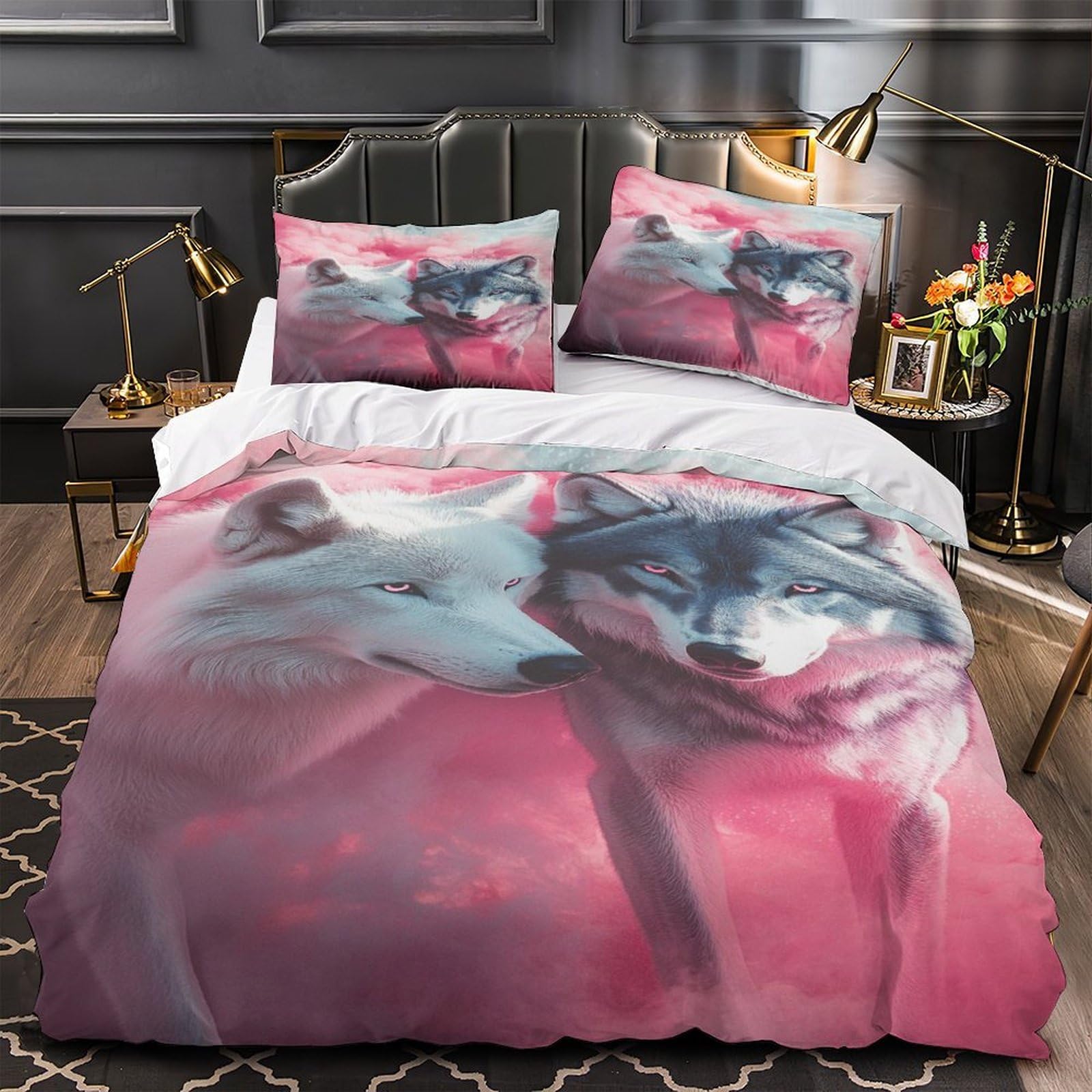 Drap de couette loup 3D microfibre pour transformer la chambre des ados et enfants