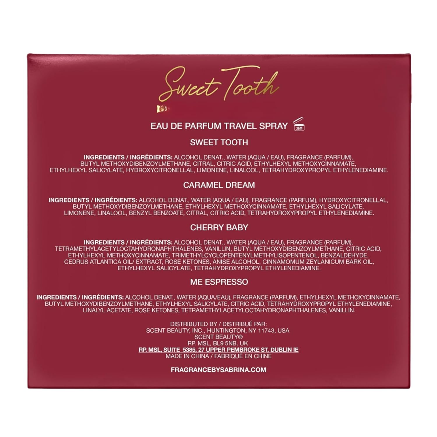 SCENT BEAUTY Sweet Tooth by Sabrina Carpenter Cherry Baby Gift Set, Eau de Parfum and Body Lotion, 3 Piece Fragrance Collection - Image 6