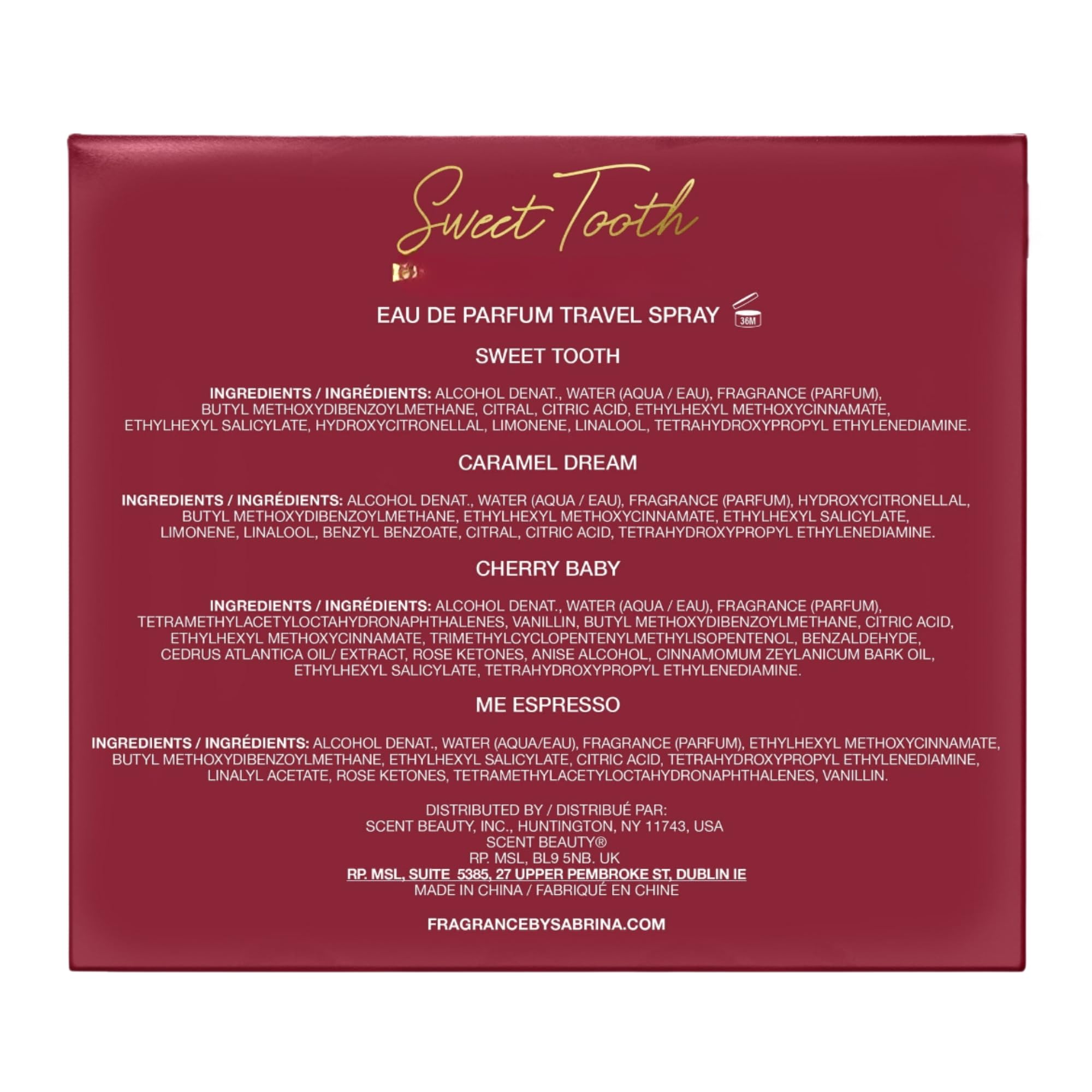 Amazon.com : SCENT BEAUTY Sweet Tooth by Sabrina Carpenter Cherry