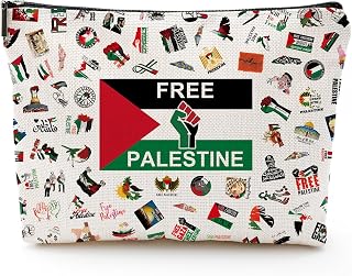 Palestine Makeup Bag Free Palestine Gifts Cosmetic Bag Zipper Bag for Travel Lovers