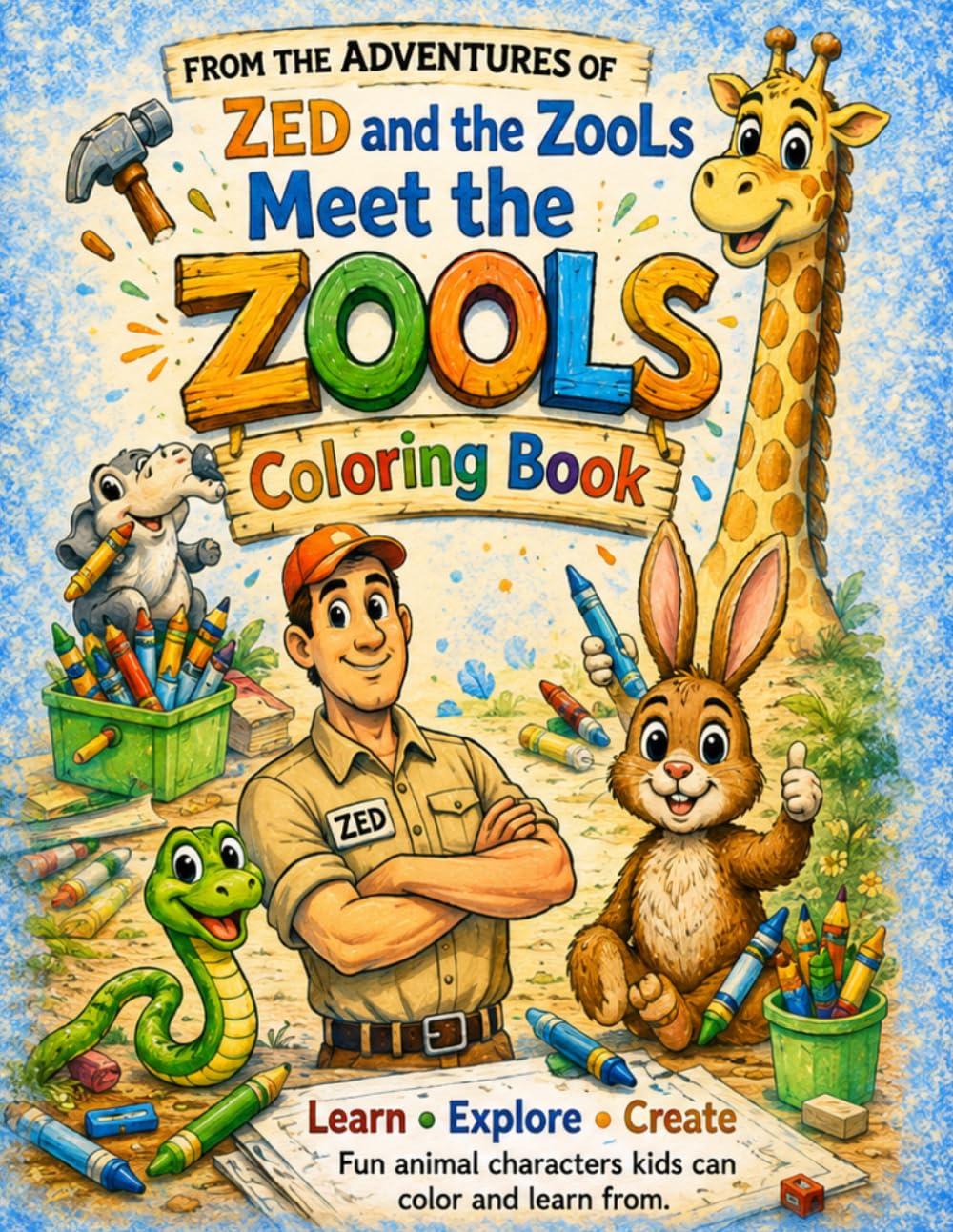 Meet the ZooLs Coloring Book: Fun Animal Tool Characters for Kids to Color