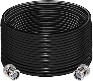 BNC Extension Cable RG58 TUOLNK BNC Male to BNC Male Jumper Low Loss 50 ohm CB Radio Coax Cable 49.2ft(15M) BNC WiFi Antenna Coaxial Cable for Two Way Radio Walkie Talkie