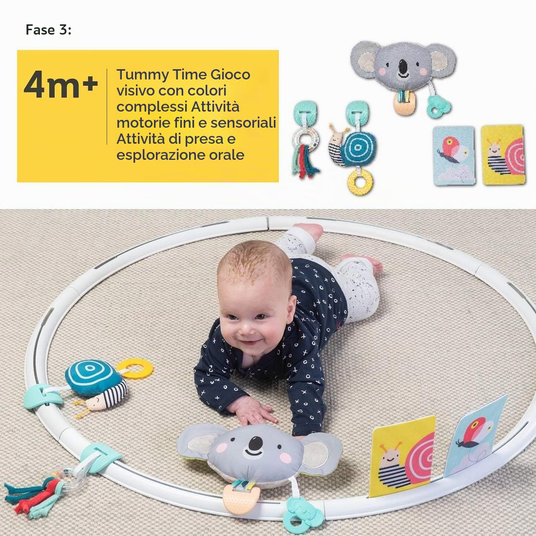 Taf Toys All Around Me Activity Hoop. Developmental Hoop, Perfect for Newborns & Up, With 24 Developmental Activities. Designed To Promote Baby’s Senses, Motor Skills & Cognitive Development.