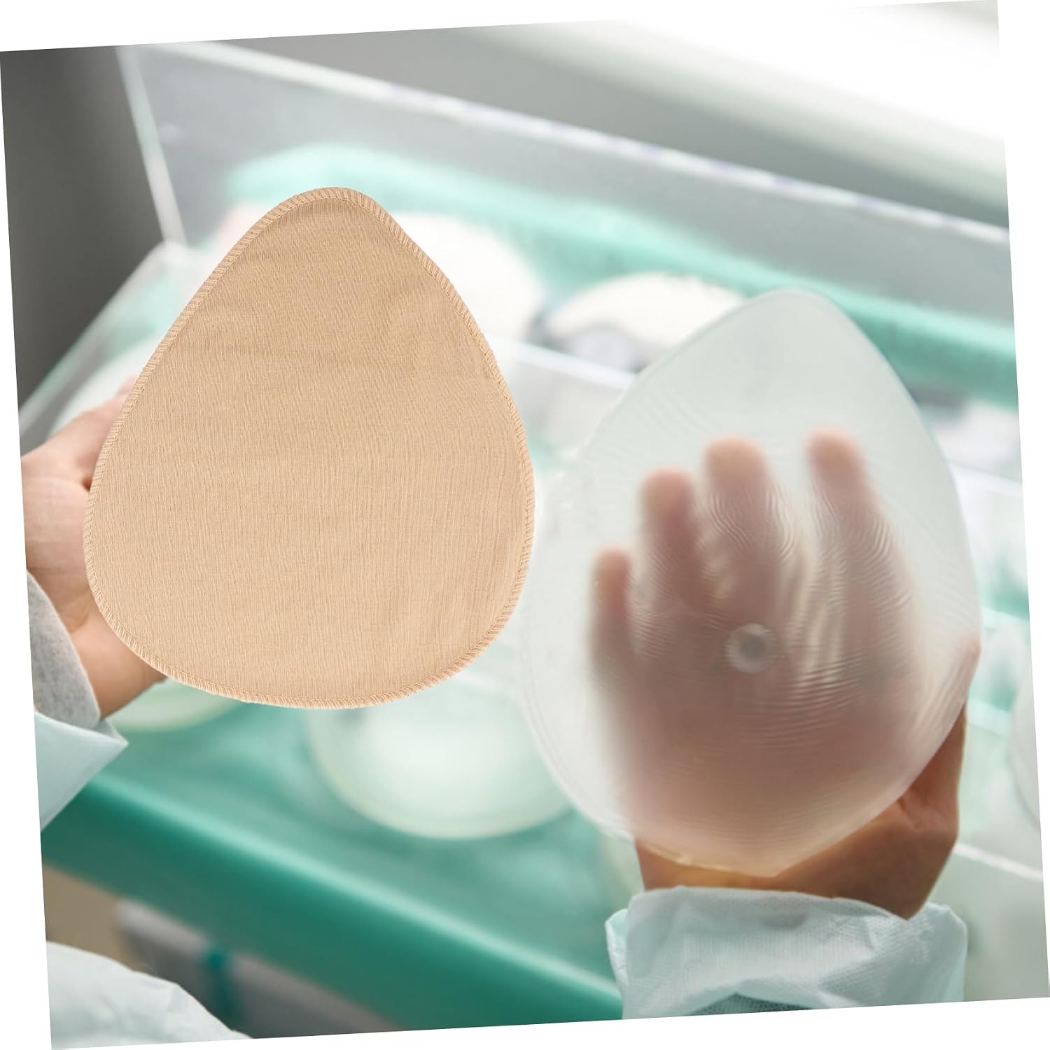 Breast Prosthesis Cotton Sleeve Protector for Patients Natural Shaped Breast Forms Cover Comfortable and Breathable Inserts for Women Skin Color