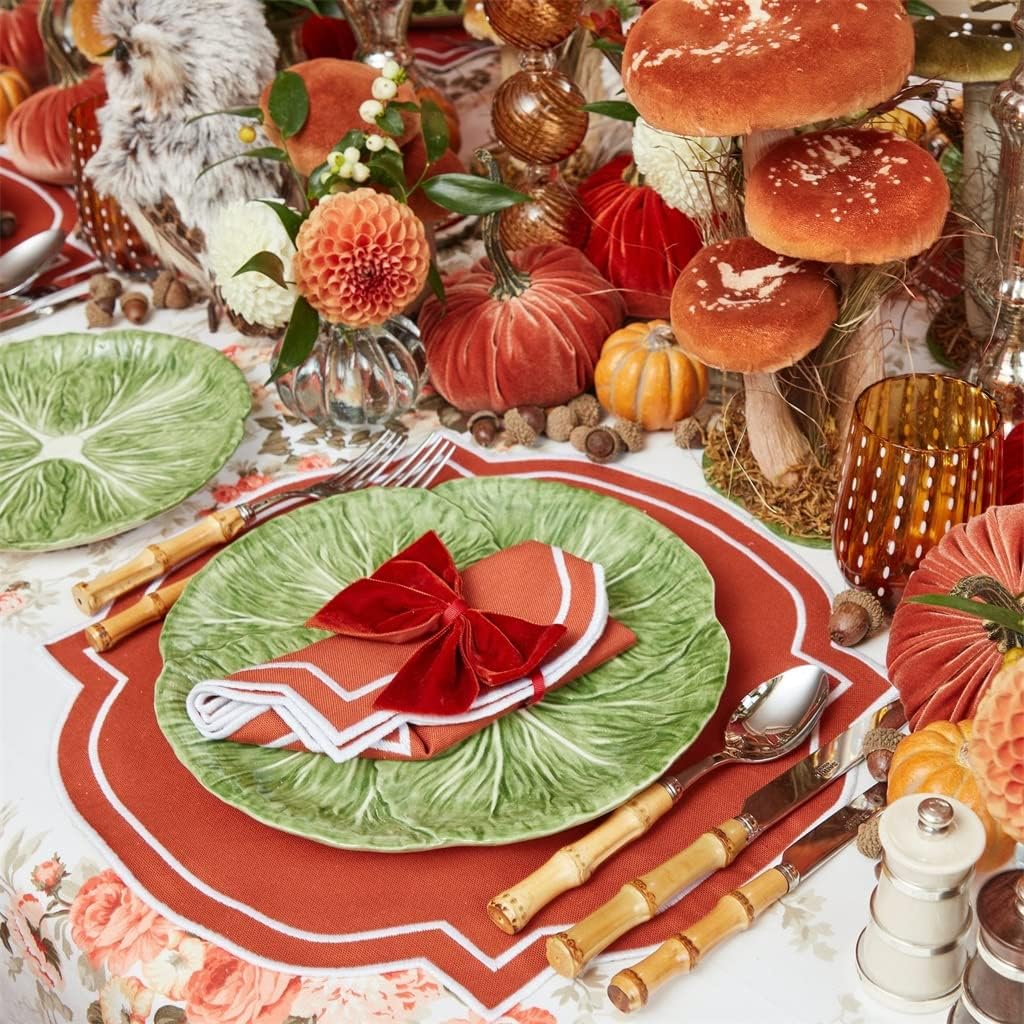 Placemats Napkins Set of 12 Linen Kitchen Tablecloth Accessories Festive Table Decorations