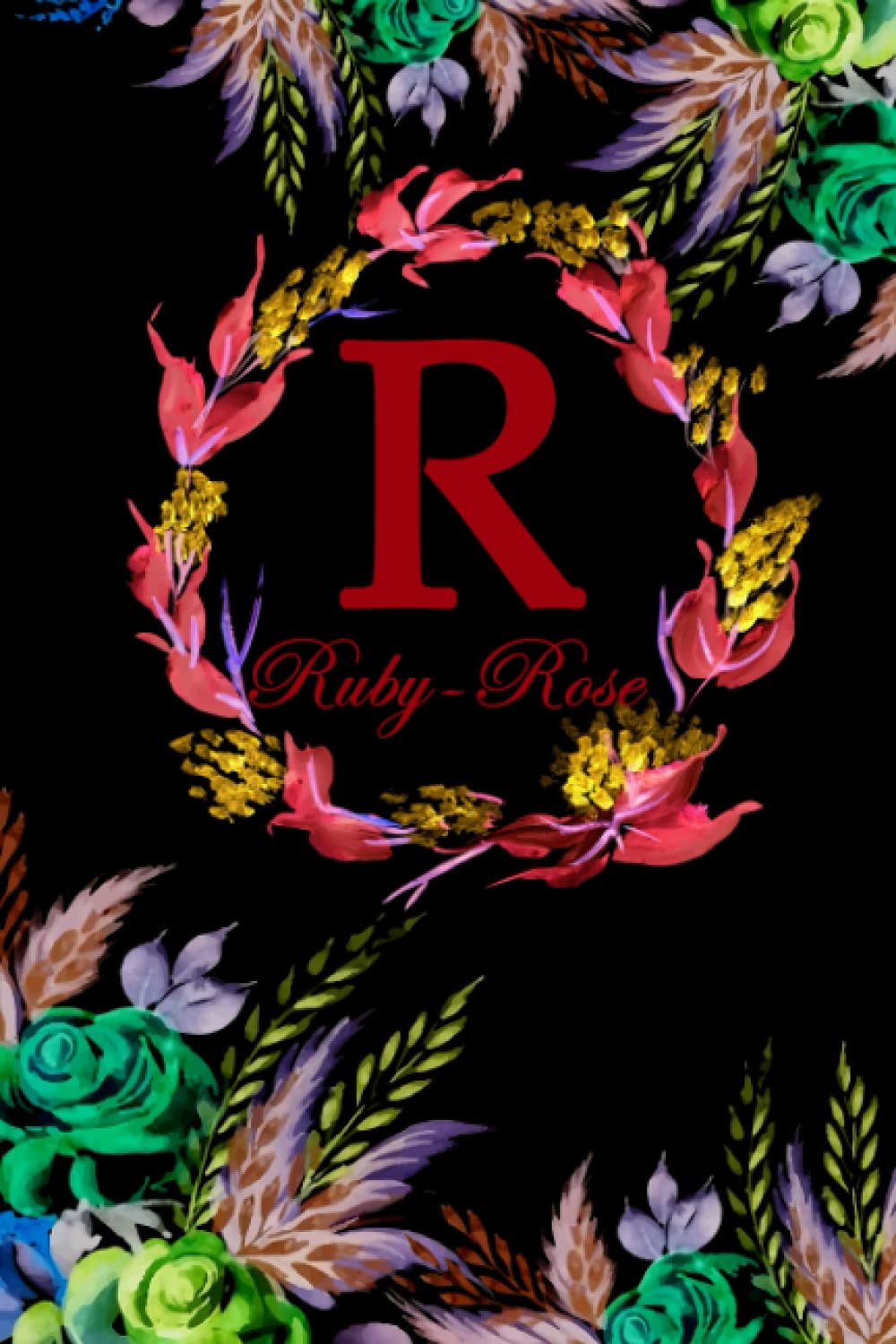R: Ruby-Rose: Black Floral Water Colour Theme
