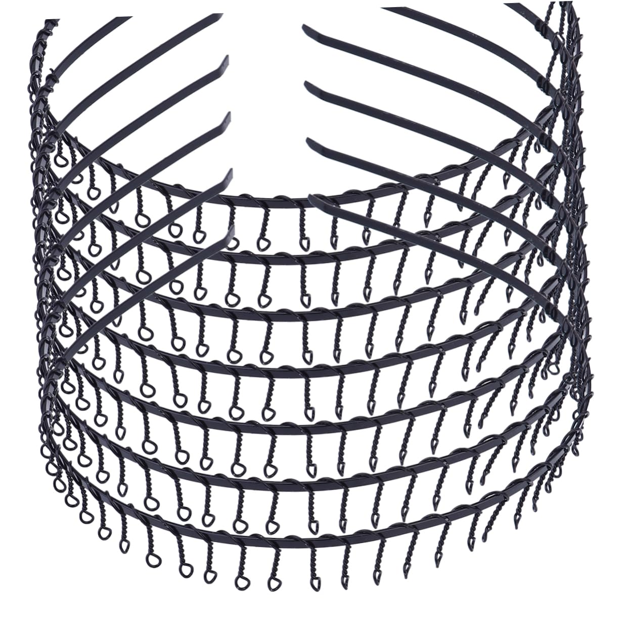 Healeved 0pezzi Fascia Per Nera Con Denti Da Accessori Semplici e Pratici Per Donne e Ragazze Per Feste e Uso Quotidiano