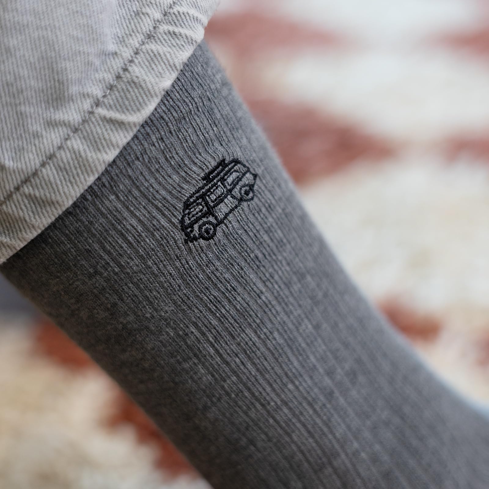 soxo Camper Thermobecher Set Mit Herren Socken Lustige Geschenke Für Männer Camping Baumwolle Socks Hobby 40-45