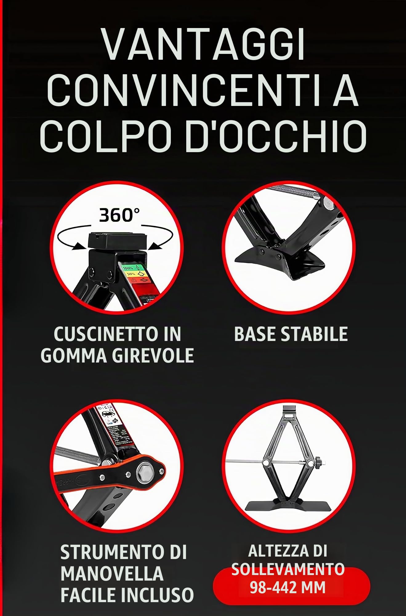 Kit Ruotino di Scorta 18" compatibile con Alfa Romeo Tonale con Cric, Chiave e Sacca (NO BREMBO)