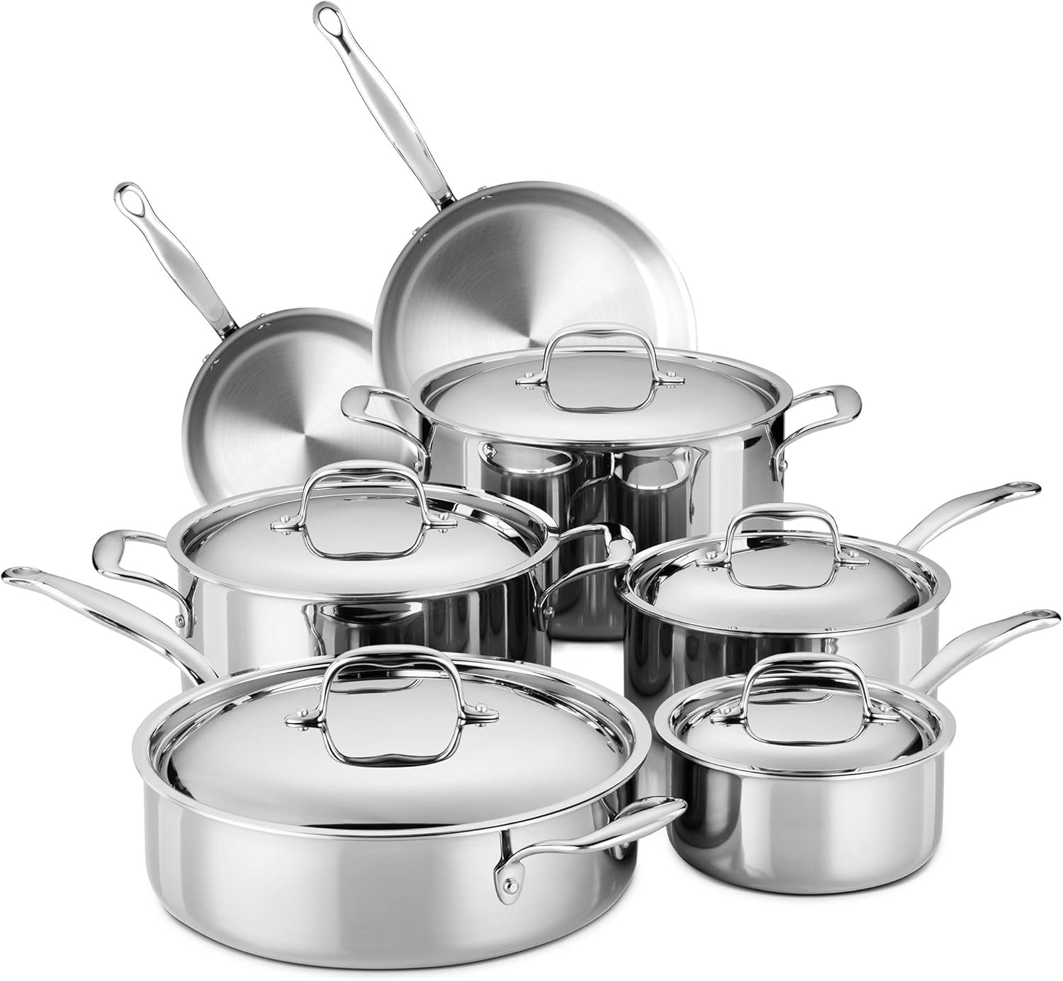Legend Cookware 3Ply Stainless Steel 12Piece Set