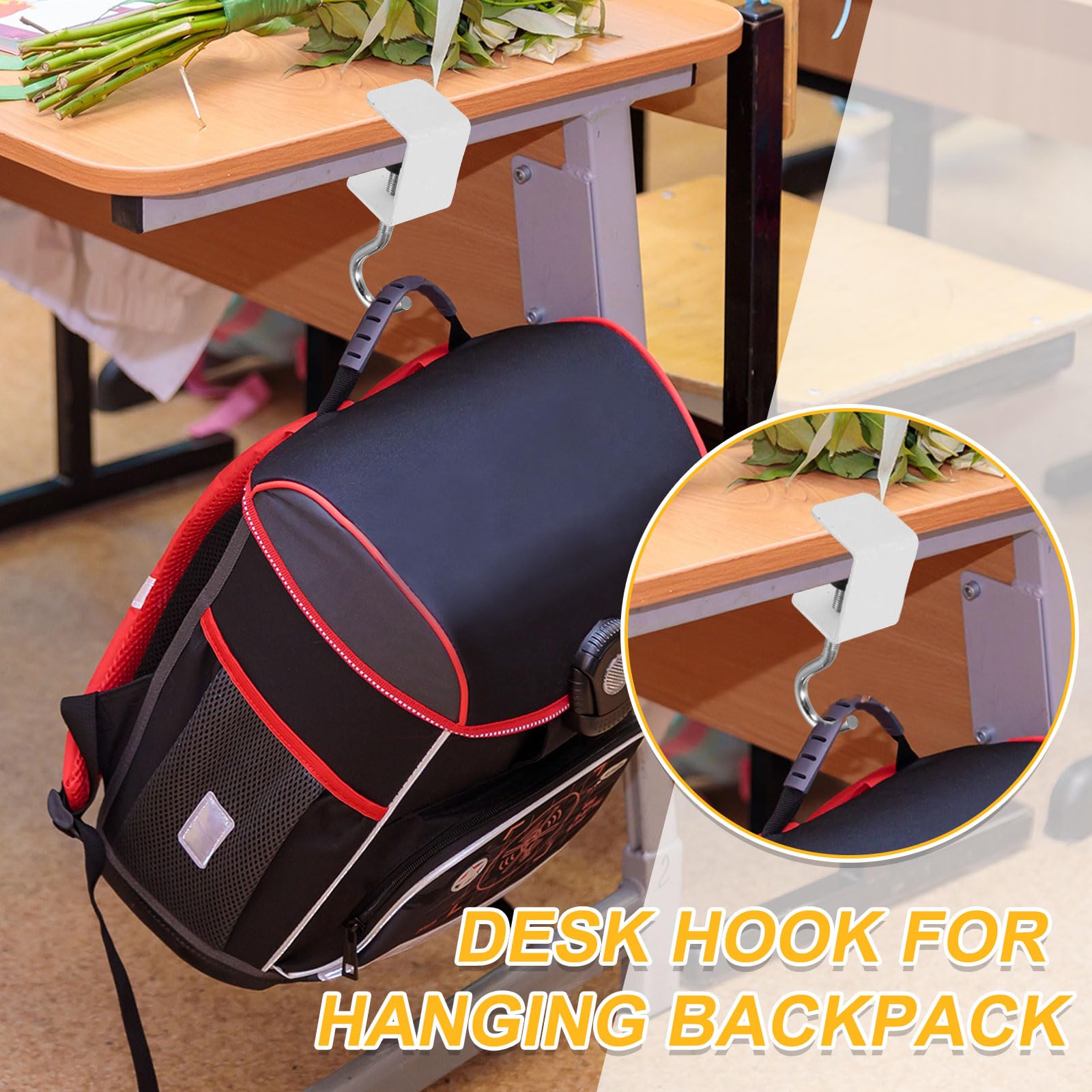 Générique Desk Backpack Hook, Under Desk Purse Hanger