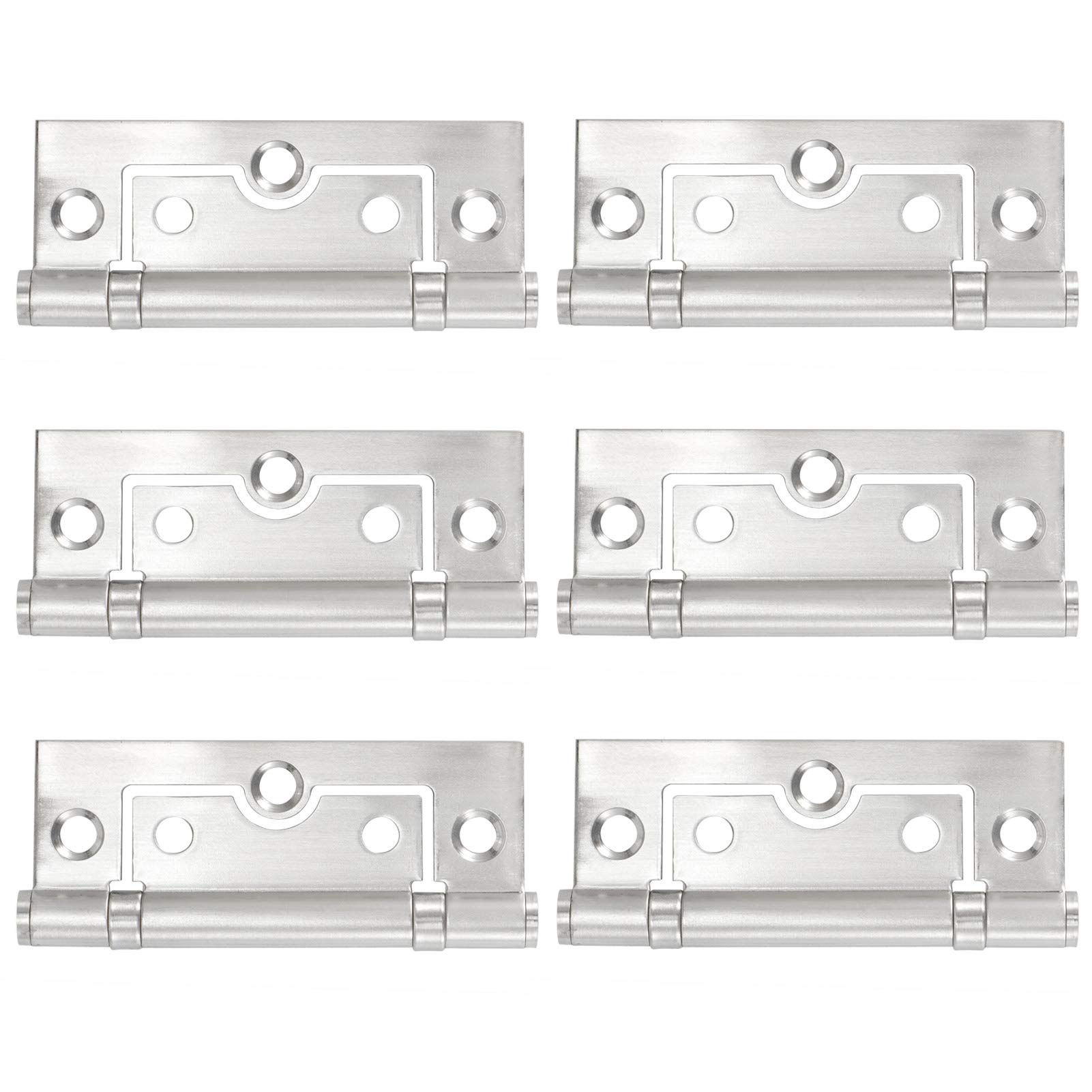 Door Hinges, Hardware 6PCS Stainless Steel Hinge Door Window Flat Open Hinge Hinges Furniture Hardware Accessories