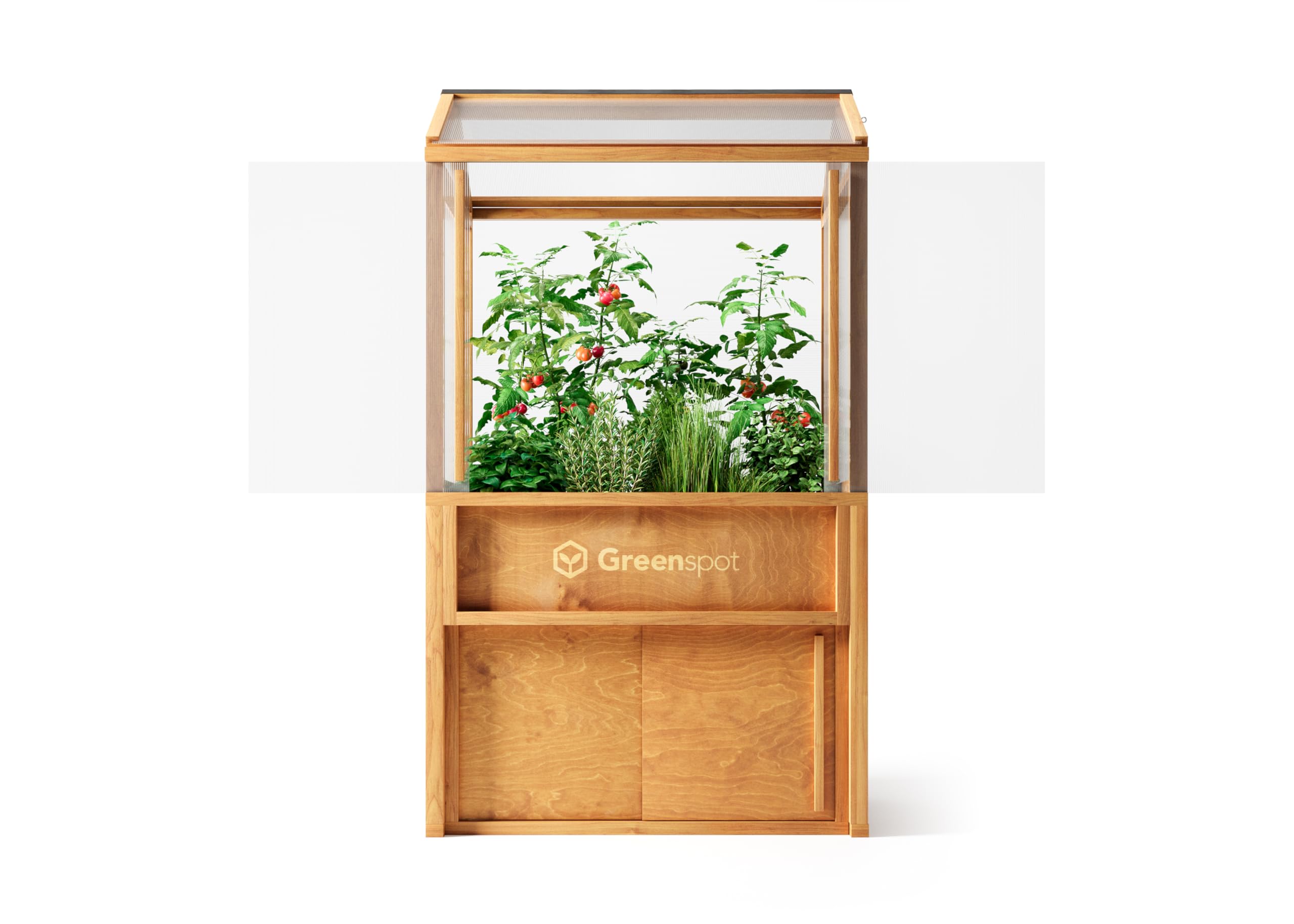 Greenspot - Mini Szklarnia - do Ogrodu, na Taras, Balkon - 100x80x178 cm - z Drewna i Tworzywa - Mini Ogród Zimowy, Mała Szklarnia na Pomidory, w Stylu Vintage - Lavish Palisander