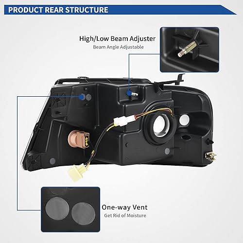 Miniatura 154 de oEdRo Faros delanteros compatibles con Ford F150 / 06-08 Lincoln Mark LT Pickup 2004, 2005, 2006, 2007, 2008, Ford F150 / 06-08 Lincoln Mark LT OE