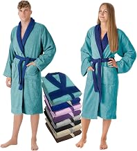 LEBENGOOD Mens 100% Cotton American Terry Towelling 450gsm Bath Robe Bath Robe for Shower, Soft, Absorbent, Unisex, OEKO-TEX