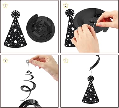 16th Birthday Party Decorations - Black Rose Gold Happy 16th Birthday Banner Pennats Hanging Bunting Sash Kit, Ideal 16 Years Old Bday Girls Supplies with Ribbon