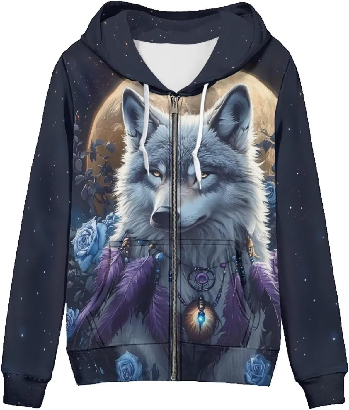 Showudesigns XS-5XL Zip Up Hoodie for Women Sweatshirt Pullover