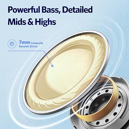 Miniatura 3 de EarFun Auriculares inalámbricos 2S gratis, versión mejorada Auriculares Bluetooth con graves profundos, 4 micrófonos para llamadas claras,