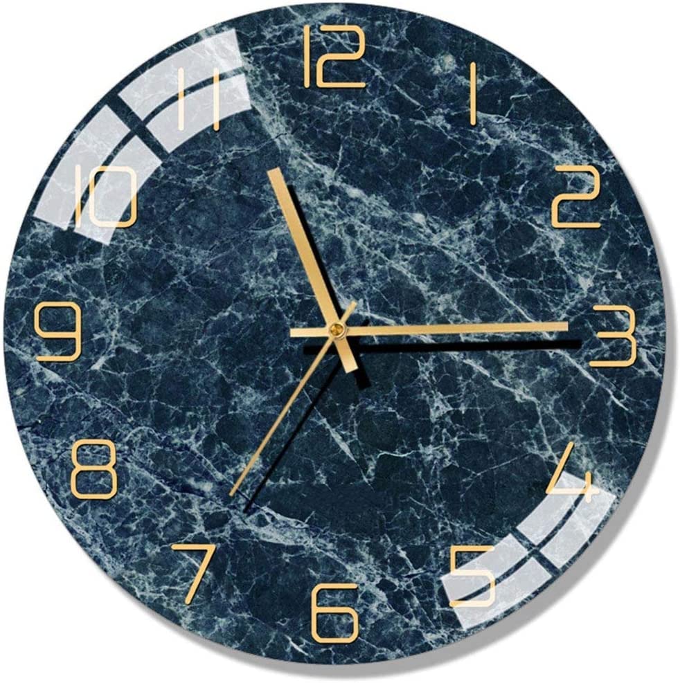 Horloge murale en verre trempé design chic et contemporain pour salon