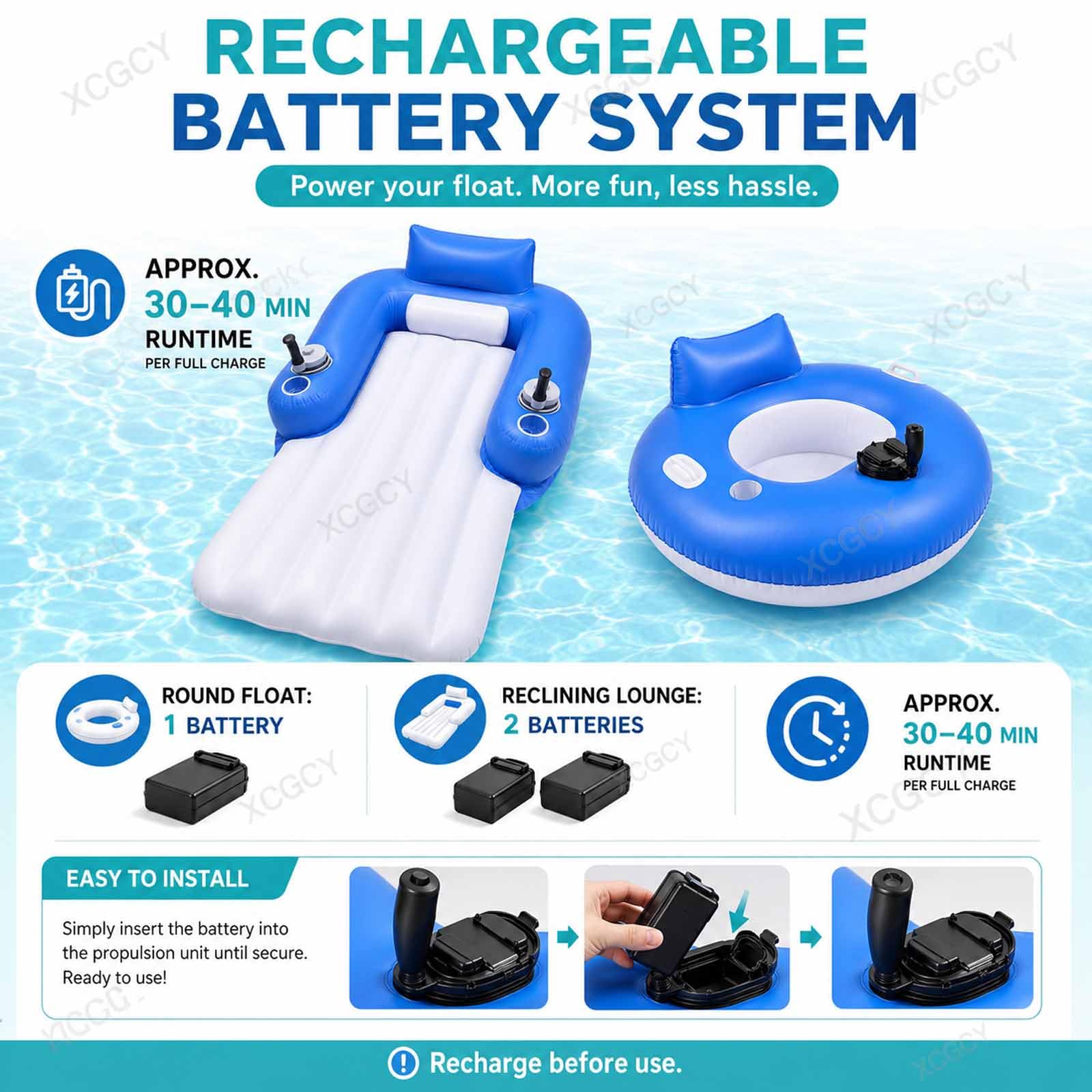 Materassino Galleggiante Motorizzato Per Piscina Per Adulti, Lettino Gonfiabile Elettrico Per Piscina, 113 Kg, 40-60 Min, 2 Motori, Joystick 360°, Ricaricabile, 168×109 Cm, Per Piscine E Acque