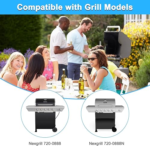 Miniatura 2 de Piezas de repuesto para parrilla Nexgrill 720-0888, 720-0888N, 720-0830H para modelos de parrilla de gas, paquete de 5 quemadores de tubería de