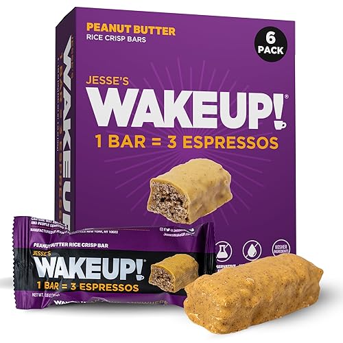 Barritas de proteína de mantequilla de maní con cafeína, sin gluten, 350 mg de energía de cafeína, kosher, vegetariana, ayuda a aumentar la