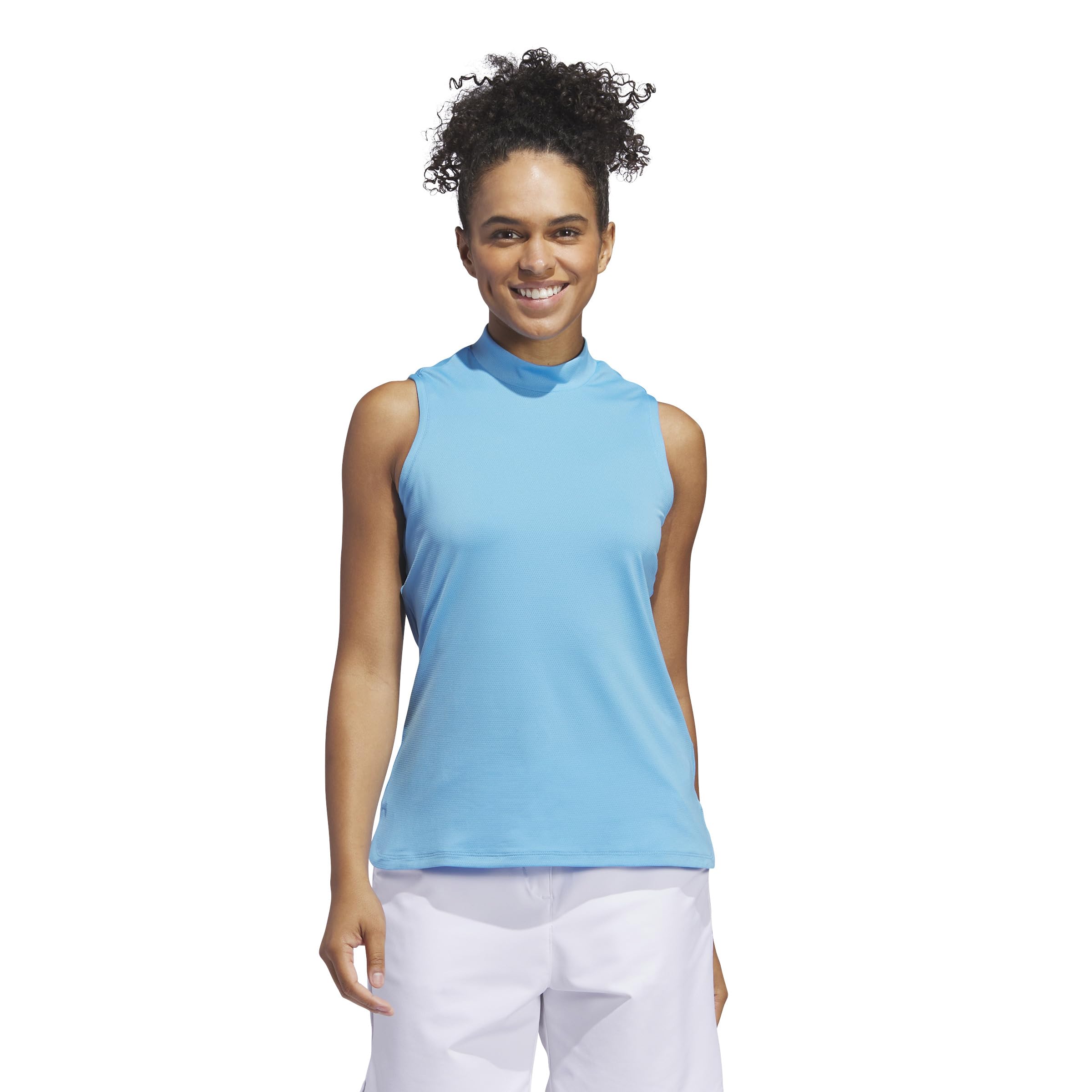 adidas Women's Ultimate365 Sleeveless Mock Neck Polo Shirt