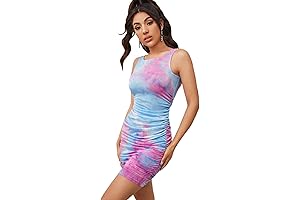 Floerns Women's Casual Solid Sleeveless Stretchy Short Bodycon Tank Dress for Gender Reveal Party