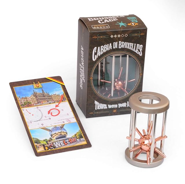 Logica Juegos Art. La Jaula de Bruselas - Rompecabezas de Metal - Dificultad 3/6 Difícil - Cast Puzzle