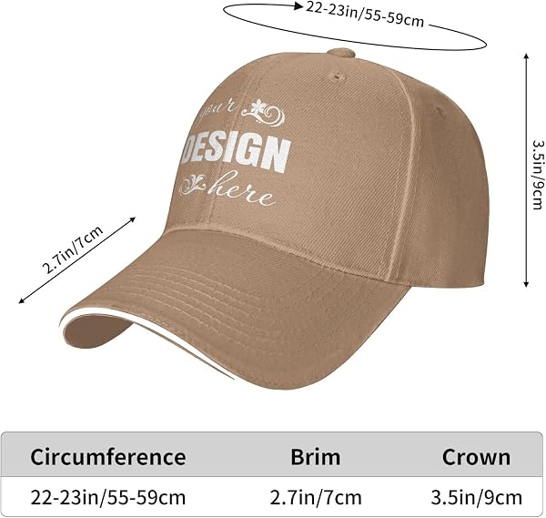 Gorra de Béisbol Personalizada - Diseña tu Propia Gorra con Foto y Texto, Gorra de Sándwich Ajustable para Hombre y Mujer, Gorra Deportiva Estructurada y Transpirable - 2