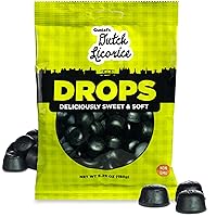 Vista 1 de Gustaf's Dutch Licorice Drops - 5.2oz Bag - Sweet Black Licorice Drops - Dutch Candy from Netherlands - Sweet Black Liquorice Treats