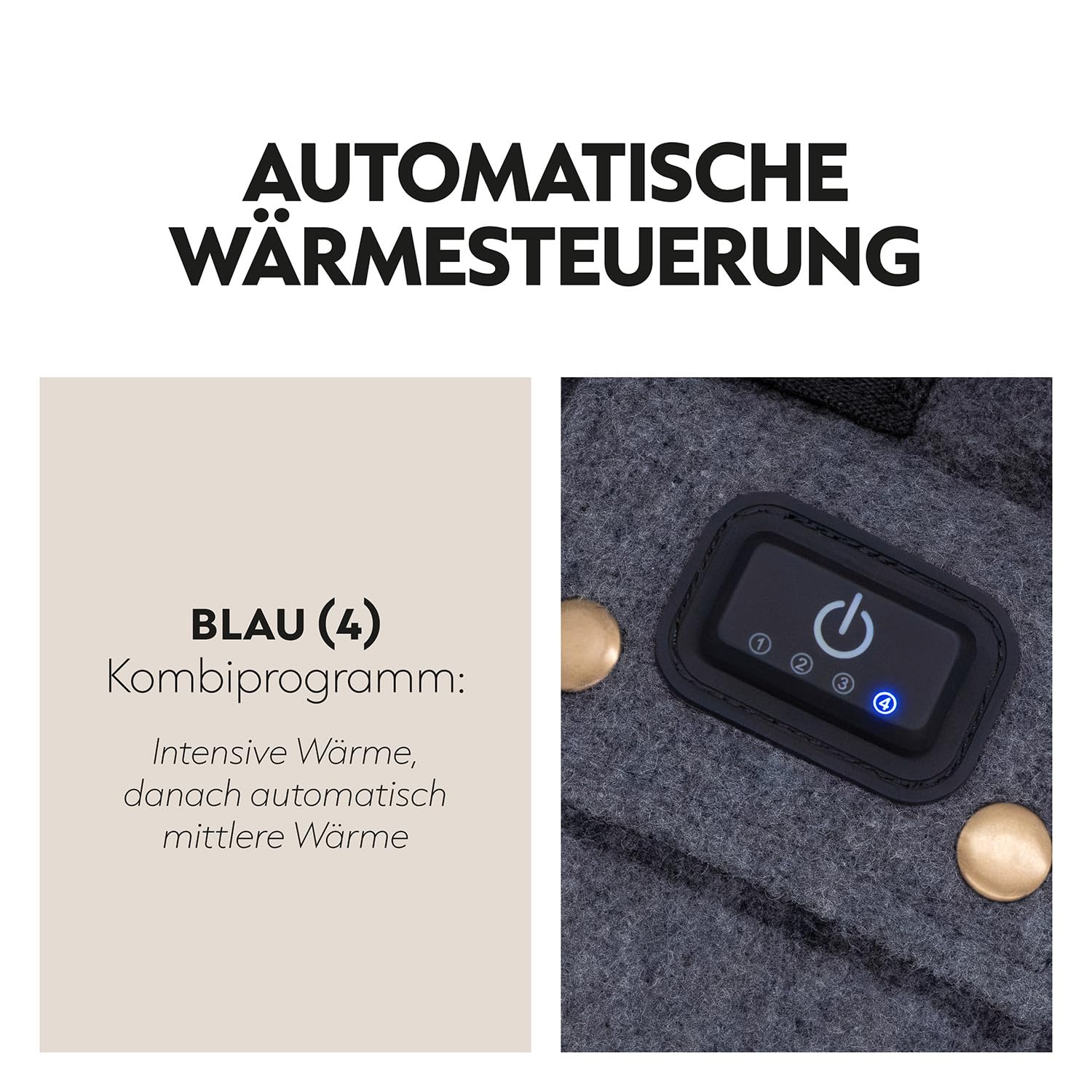 SUNRIDE Heizdecke für Pferde - Therapiedecke - 3 Wärmestufen - effektive Kontaktwärme - Premium Wolle - isolierter Rückenbereich - mit Eremit Akku und Ladekabel - unterstützt PSSM und MIM (165cm)