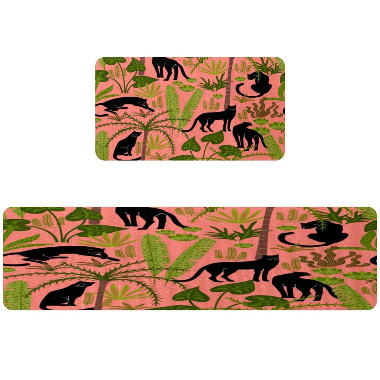 Tapete de cocina de alta calidad VAPOKF lavable y con diseño exótico de selva