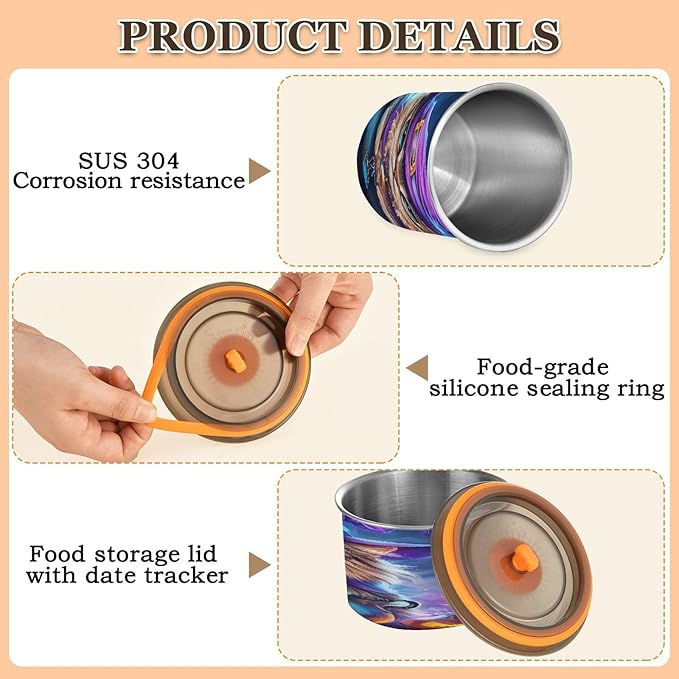 Alaza Magic Cat Kitten Halloween Pumpkin Canister Alimentos 17oz miniatura 6